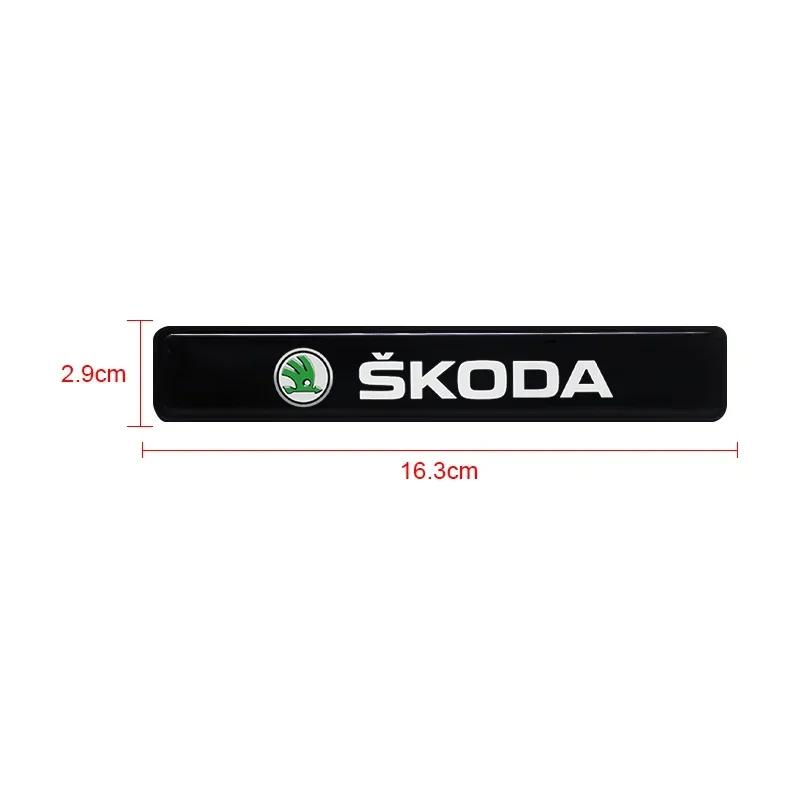 Car Sticker 2025 New LED Car Front Grille Decorative Lamp Auto Mid-grid Beacon Light for Skoda Octavia Rapid Fabia Superb Kodiaq