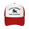 Save A Horse Ride A Cowboy Hat Just Girl Who Loves Horse Mom Girl Mesh Hat for Men Women Trucker Hats Baseball Cap