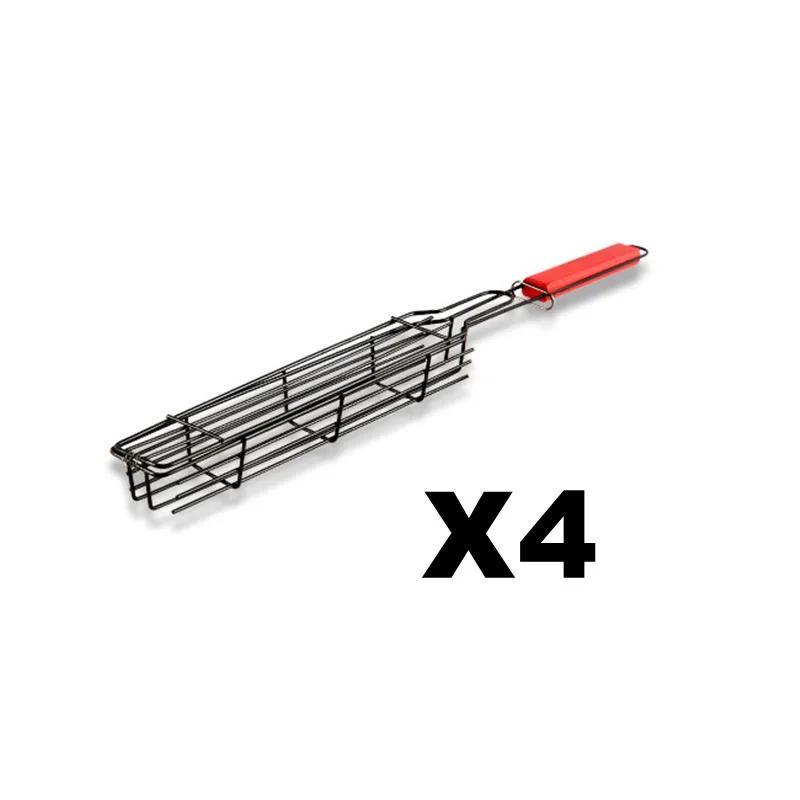 4 kusy košů na grilování špízů, grilovací rošt pro grilování zeleniny, kuřecího masa, masa