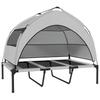Portable Elevated Dog Bed with Removable Canopy, Cooling Raised Pet Cot for Large Dogs, 106 X 76 X 94 Cm