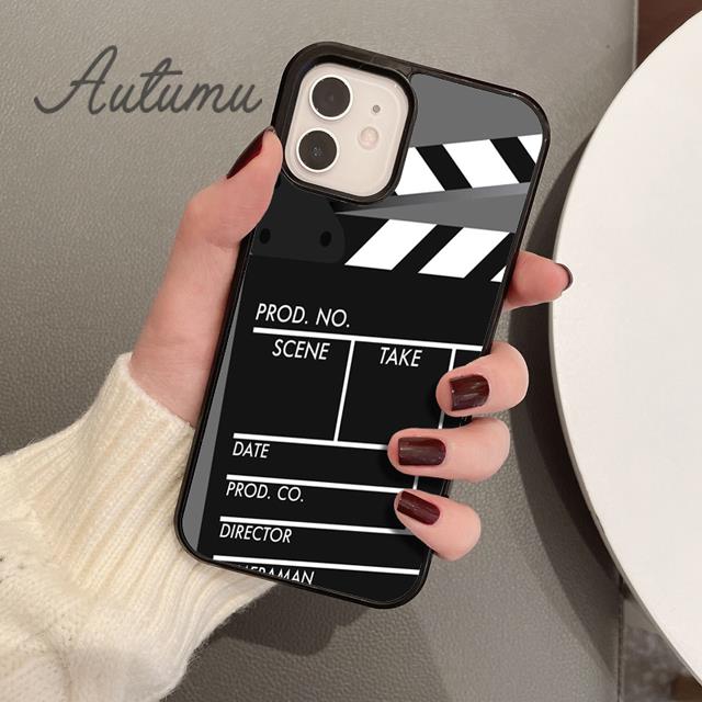 Clapper Board Film Movie Maker Phone Case for iPhone 11 12 13 14 Pro Max Mini XR XS SE 2020 7 8 Plus Galaxy S21 S22 Cover Shell