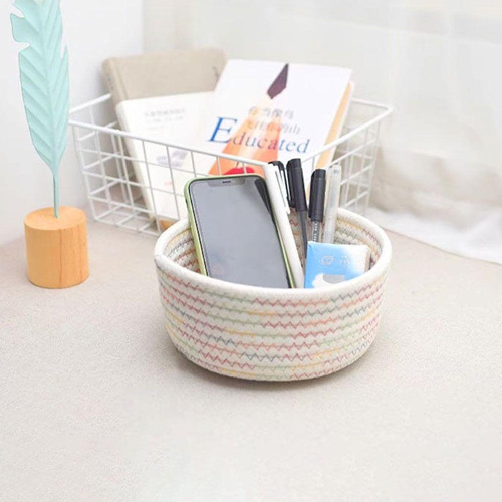 Cotton Thread Storage Basket Desktop Sundries Cosmetics Organizer New Storage Box