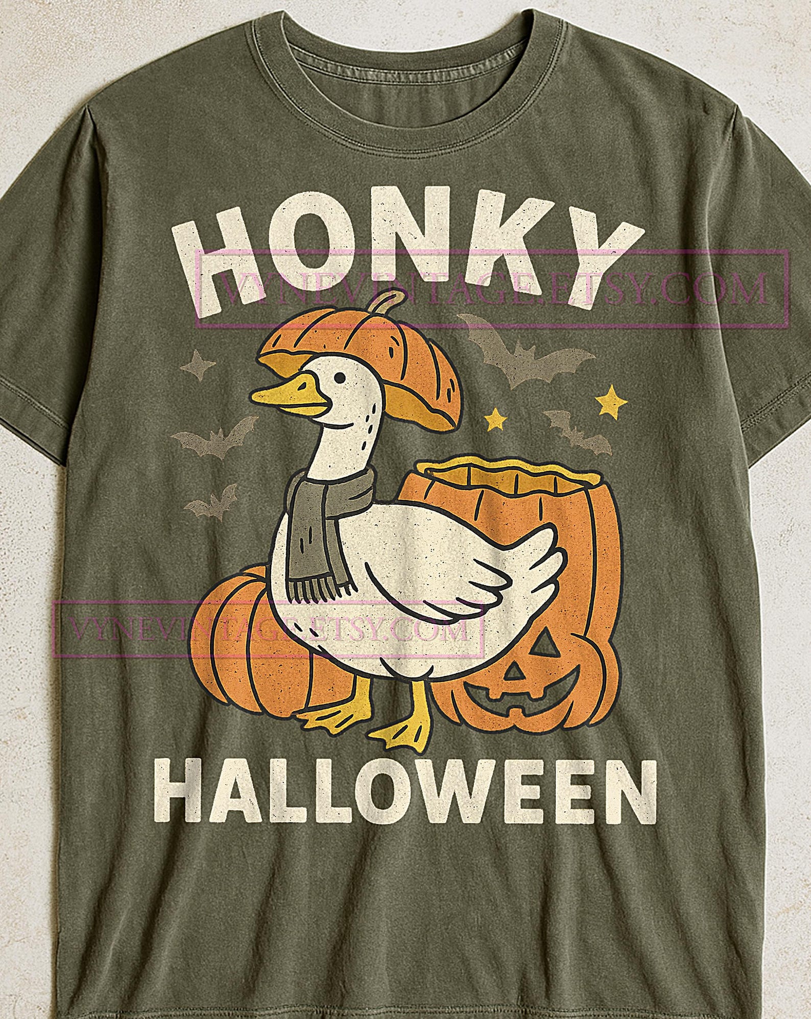 Honky Halloween T-Shirt, Funny Goose Graphic Tee, Humorous Pun Shirt, Halloween Lover Gift, Spooky Goose Shirt 3XL