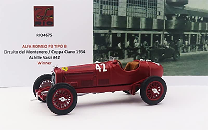 Rio Alfa Romeo P3 TIPO B Circuito del Ciano 1934 Winner Car Achille Varzi Completed Product 1/43 Montenero/Coppa #42