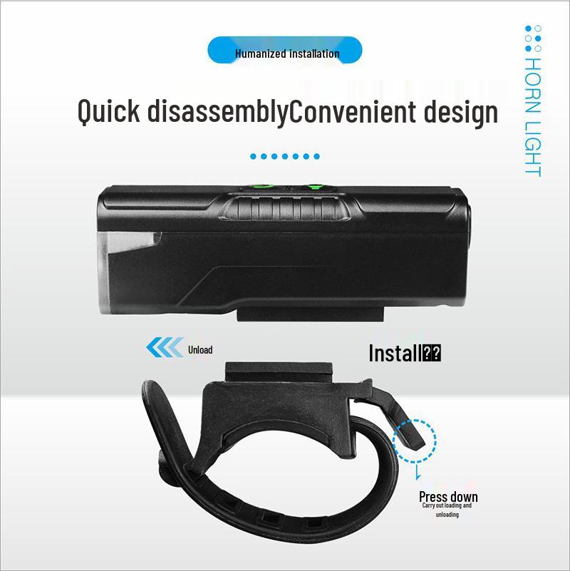 New Rechargeable Children's Bike Horn & Headlight Combo for Night Riding