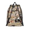Japanese Anime Backpack for Men Women High School Work Daypack One PiecePieces Japan Manga College Canvas Bags with Pocket