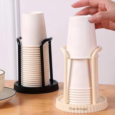 Multifunctional Minimalist Paper Cup Holder Household Desktop Storage Rack for Disposable Coffee Milk Tea Cups