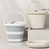 Multifunctional Folding Bucket 5/10L Portable Outdoor Fishing Bucket Compact Thickened Collapsible Wash Basin