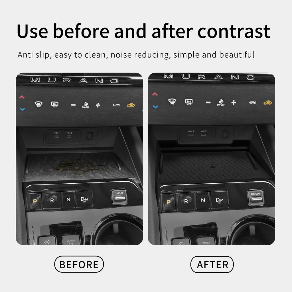 for Nissan MURANO 2025 Wireless Charging Pad Interior Accessories Non-slip Pad Car Phone Charger Mat Protective Mat