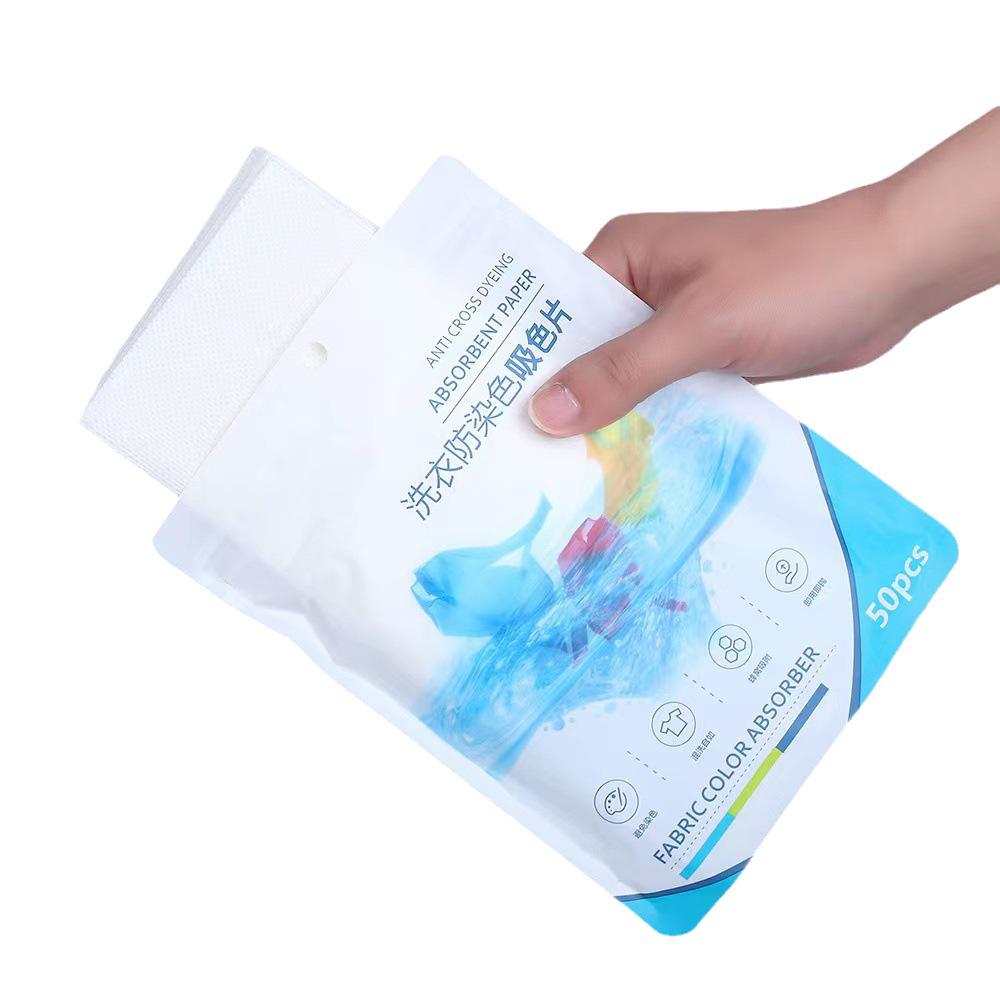 Color Absorbing Anti-Bleed Laundry Sheets - Japanese Color Master, Anti-Stain Disposable Sheets, 50-Pack.