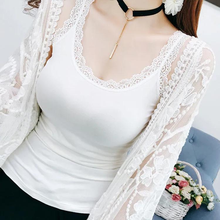 Camisole Plus Size Lingere Tank Top Lace Strap White Black Sleep Vest Bralette Crop Top Sexy Camis Slim Corset Undershirt Tanks