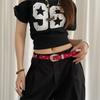 Punk Style Star Rivet Waist Belt Jeans Decor PU Leather Waistbands Adjustable Y2K Wide Belt  Women