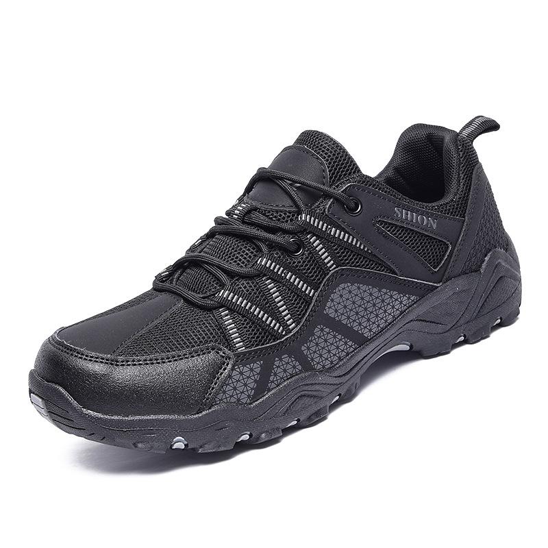 Men's Hiking Shoes Plus Size Men's Outdoor Low-Top Mesh Breathable Hiking Shoes Fashionable All-Match Sports Travel Shoes