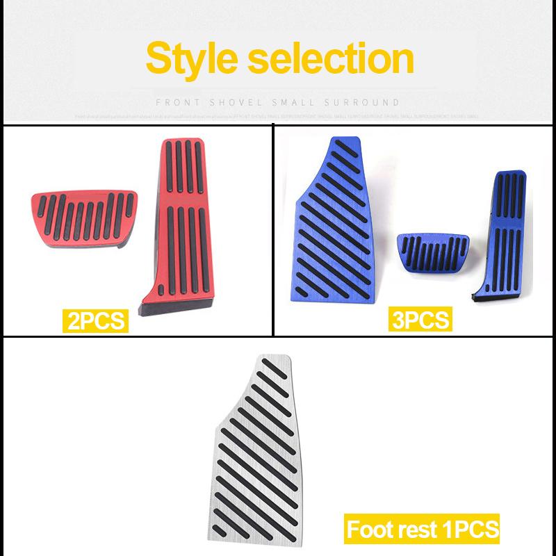For Toyota Highlander Kluger XU70    Aluminum Car Accelerator Gas Pedal Brake Pedals Non-Drilling Cover Footrest Pad
