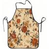 1pc Vintage Floral Print Apron, Durable and Easy To Clean, Adjustable Waistband, Polyester Material, for Kitchen Cooking, Gardening, Orchard Picking,