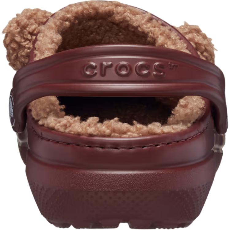 Crocs Classic Lined I Am Brown Bear Comfortable Versatile Slip-Resistant Shock-Absorbing Low-Top Walking Shoes Baby shoes Dark-Brown 210019-2FL