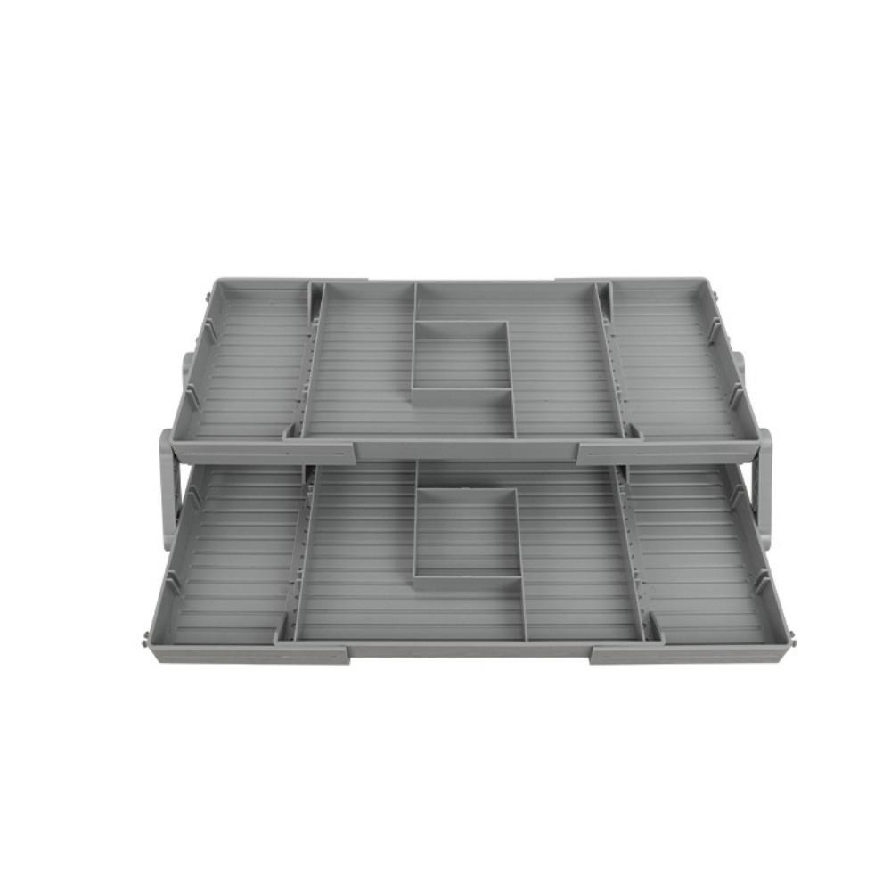 

Foldable Makeup Drawer Organizer 2/3 Layer Plastic Expandable Drawer Organizer Collapsible Space Saving
