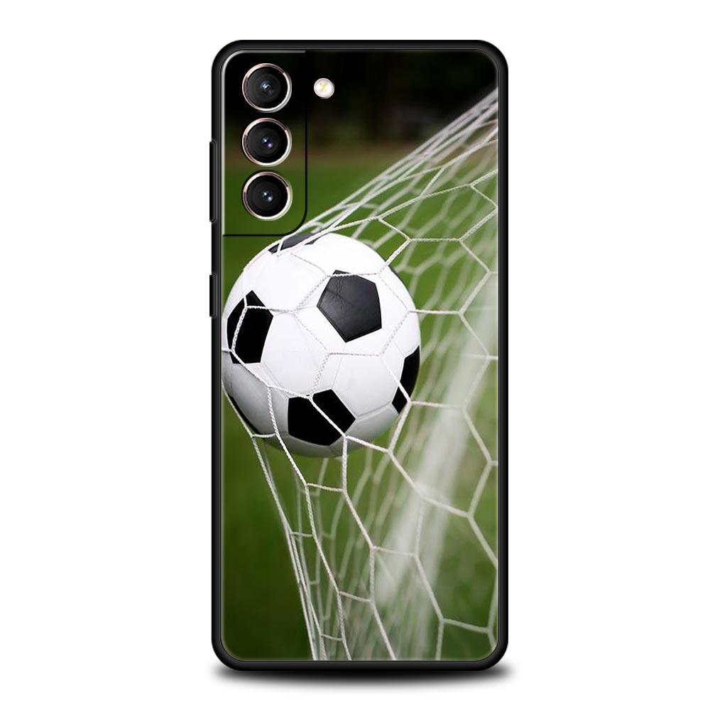 Soccer Ball Football Field Phone Case For Samsung Galaxy S24 S23 S22 5G S20 Ultra S21 FE S10 S9 Plus S10E S8 Lite 20 Soft Cover