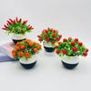 Chili Plastic Cherry Fruit Bonsai With Realistic Design Home Decoration Event