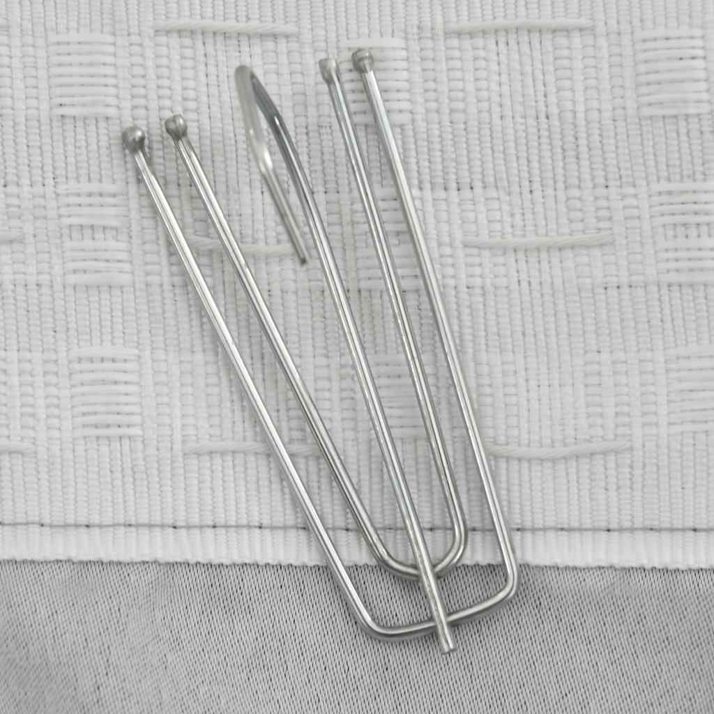 Blackout Curtains with Hooks Linen Look 2 Pcs Gray 140 X 175 Cm