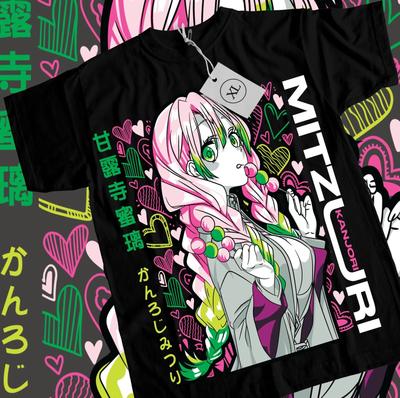 T-shirt Mitsuri Kanroji Demon Slayer Kimetsu No Yaiba Nezuk T-shirt Cadeau Toutes Tailles