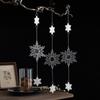 New Transparent Acrylic Snowflake Crystal Ice Cream Charm Pearl Water Drop String Christmas Tree Ornament Pendant