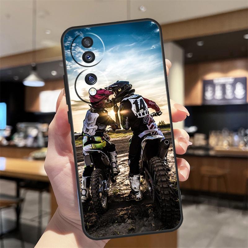 Moto Cross Motorcycle Sports Case For Honor Magic 5 6 7 8 Pro Honor 200 400 50 70 90 Lite X8b X8c X9b X9c X9d Win RT Cover
