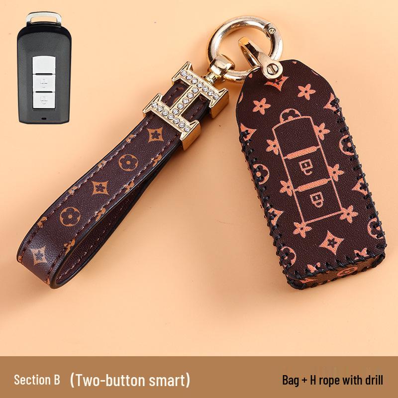 High-End Key Case for Mitsubishi Outlander, ASX, Eclipse Cross, and Pajero Sport.