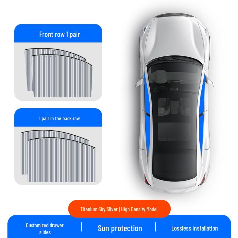Car Window Sun Shade Blackout Curtain - Sun Shield for Driver's Seat and Windshield, Protecting Vehicle Interior