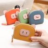 PU Leather Cartoon Pig Multi Card Slot Holder Zipper Coin Purse Soft Touch Clip Wallet for Women Kids Party Use