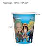 51pcs One Piece Tableware Set Includes Plates Cups Napkins Tablecloth
