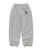 BROWNBREATH Stamp Tag Wide Sweatpants - Melange Gray