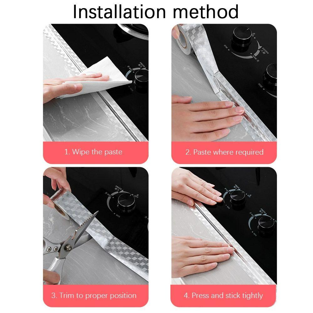 Sink Edge Self Adhesive Corner Line Stickers Waterproof Strips Sealing Strip Tinfoil Sealant Tape