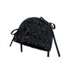 Bowknot Sequin Knitted Hat Hollow Woven Cap Fashion Beanie Hat  Winter