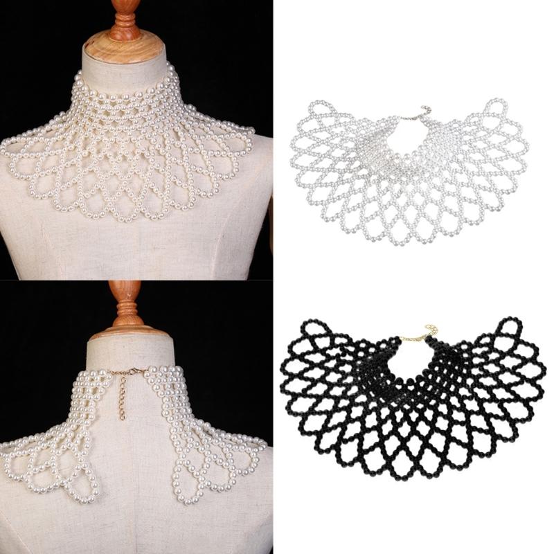 Pearl Body Chain Fashion Shoulder Necklace Bra Jewelry for Woman Costume New Year Party Dance Party Theme Party Gift