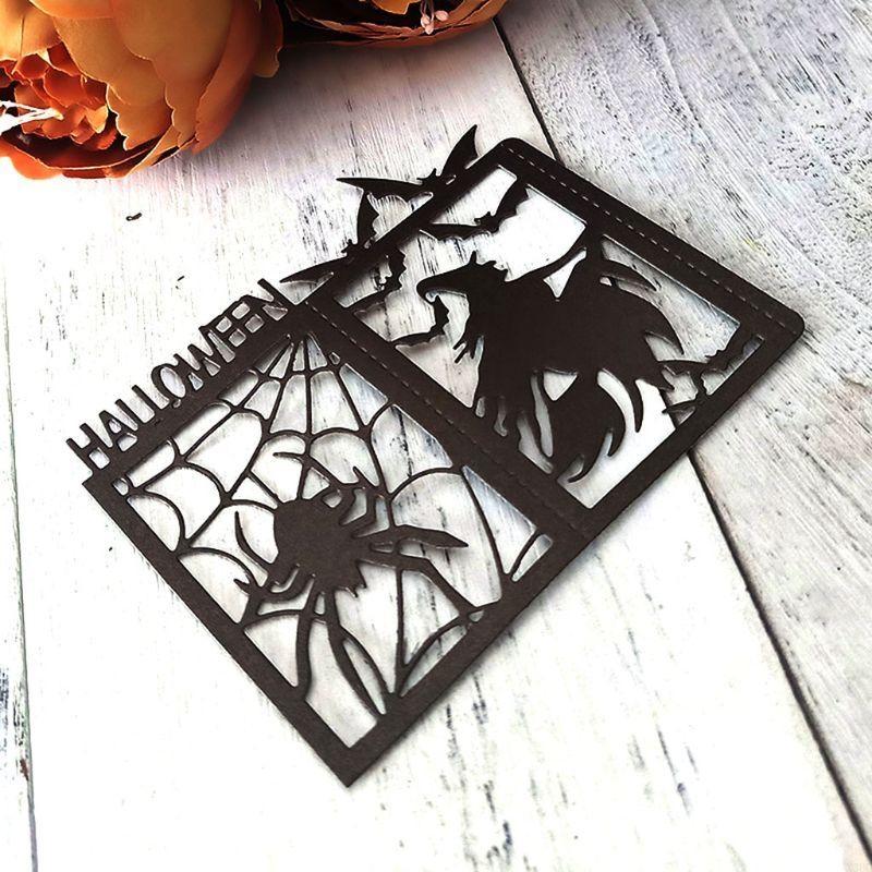 

Halloween Witch Metal Cutting Dies Stencil DIY Scrapbooking Album Stamp Paper X3UC M серебряный