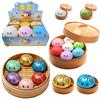 Realistic Colorful Dumpling Stress Relief Toy with Bamboo Steamer, Super Soft and Quick Recovery, Boredom Relief Gadget