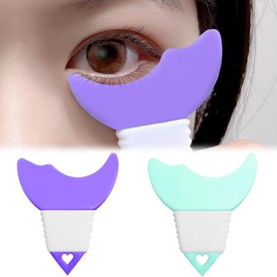 Multi-functional Eye Make-up Tool Soft Silicone Half-moon Masking Brush Eyeshadow Tool Eyelash Z4P8