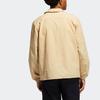 Adidas Originals Trefoil Coach Jacket With Solid Color Logo And Collared Shirt Design Unisex Jackets Milk-Tea GL9969
