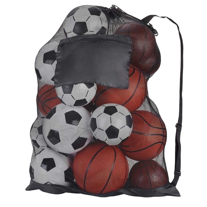 Basketball Mesh Net Bag Football Mesh Bag Mesh Sports Ball Bags Sport Ball Carry Bag Team Balls Net Bag Nylon Net Bags