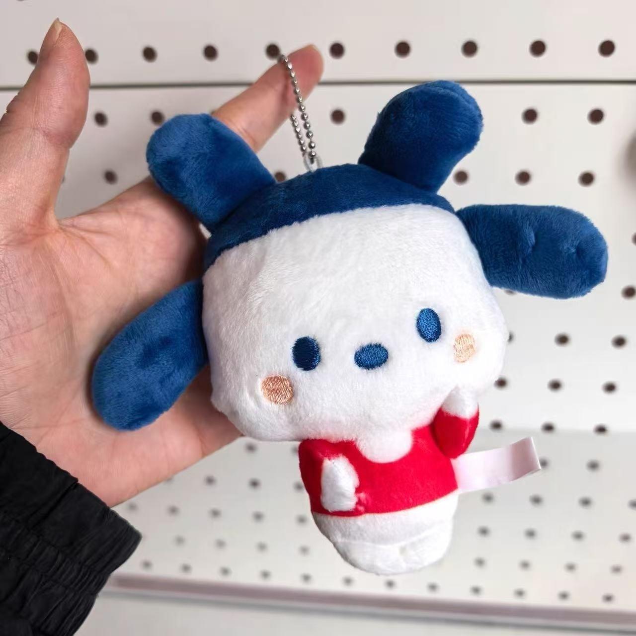 Kawaii Pochacco Cinnamoroll Plush Doll Keychain Sweetheart Melodytchi Mimichi Stuffed toys Pendant Cartoon Kuromi bag pendant