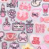 Red Punk Heart Embroidered Patches On Clothes Design Skull Patch Iron On Patches For Clothing Stickers DIY Sewing Fusible Badges