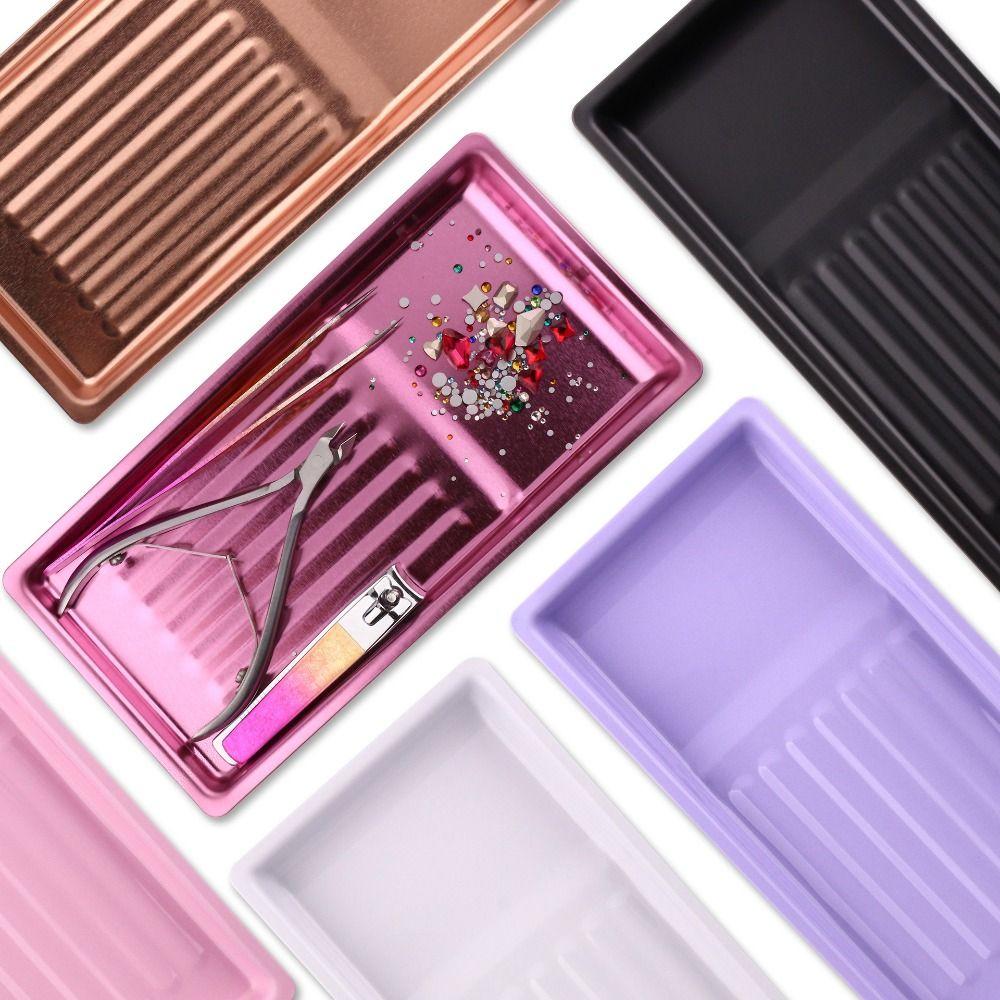 Multi-Color Nail Tool Organizer Square Nail Art Plate Nail Disinfection Tray Nail Salon