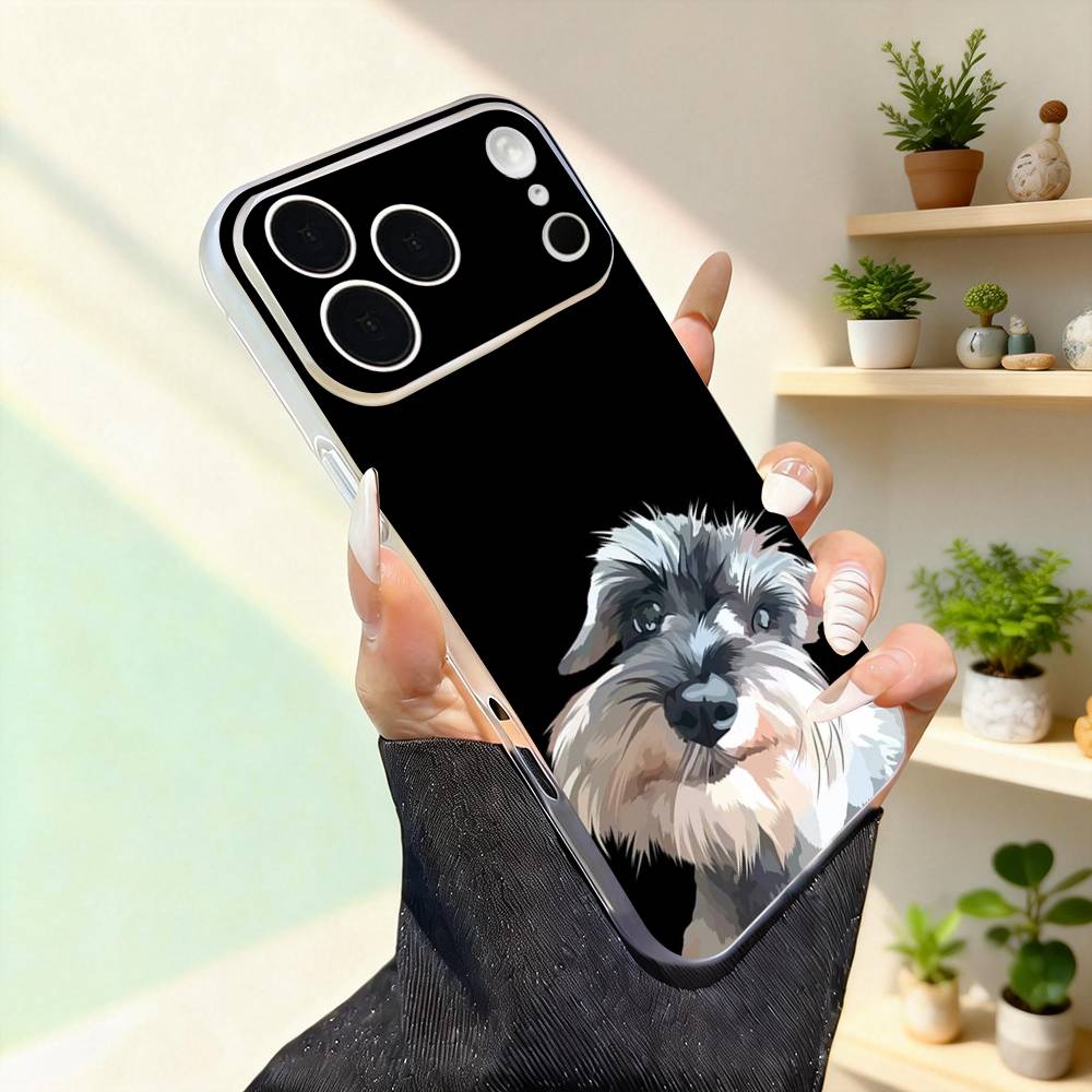

Cartoon S-Schnauzer Dog For iPhone 11,12,13,14,15,16,17,Pro,Max,Plus,Mini,SE4,E Phone Case Magnetic For Magsafe Wireless iPhone15promax