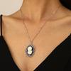 Vintage Cameo Anhänger Halskette & Ohrringe Set für Damen