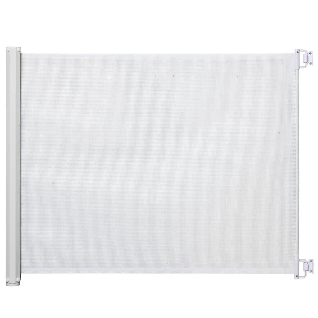 Retractable Stair Gate Dog Pet Barrier For Doorway Staircase Hallway White
