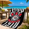Sport Club Football Crest Printed Microfiber Beach Towel, Soft And Absorbent, Quick-Dry, Ideal for Summer Travel, Beach Essential, Swimming Pool