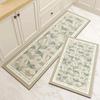 2-Piece Set Geometric Patterned Rugs Water-Absorbent Quick-Dry Kitchen Mats Bathroom Anti-Slip Door Mats Home Decor