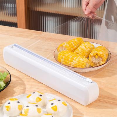Refillable Plastic Wrap Dispenser With Cutter, Sturdy Food Cling Wrap Film Cutter, Plastic Wrap Must Less Than11.8x1.77 In Length And Diameter