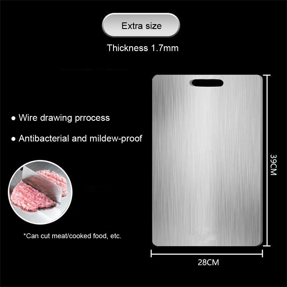 316 Stainless Steel Cutting Board Food Grade Commercial Thickened Mildew Resistant Domestic Fruit Cutting Board Double-sided